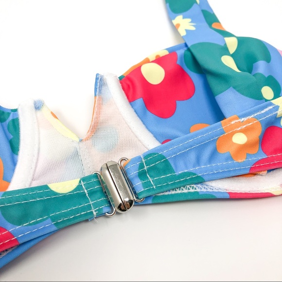 Floral Bikini | Flower Print Two Piece Swimsuit - Picture 5 of 13